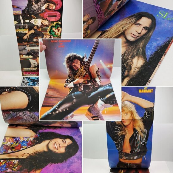 Faces Rock Metal Muscle Magazine Posters Danzig KISS Metallica Nov. 1990 Unread - Picture 5 of 10